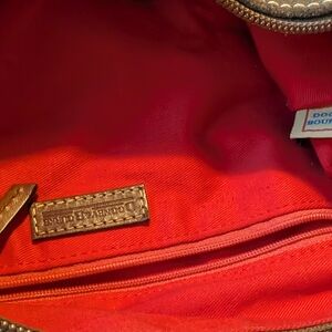 Dooney & Bourke Vintage Brown Suede Red Lining Women's Bag